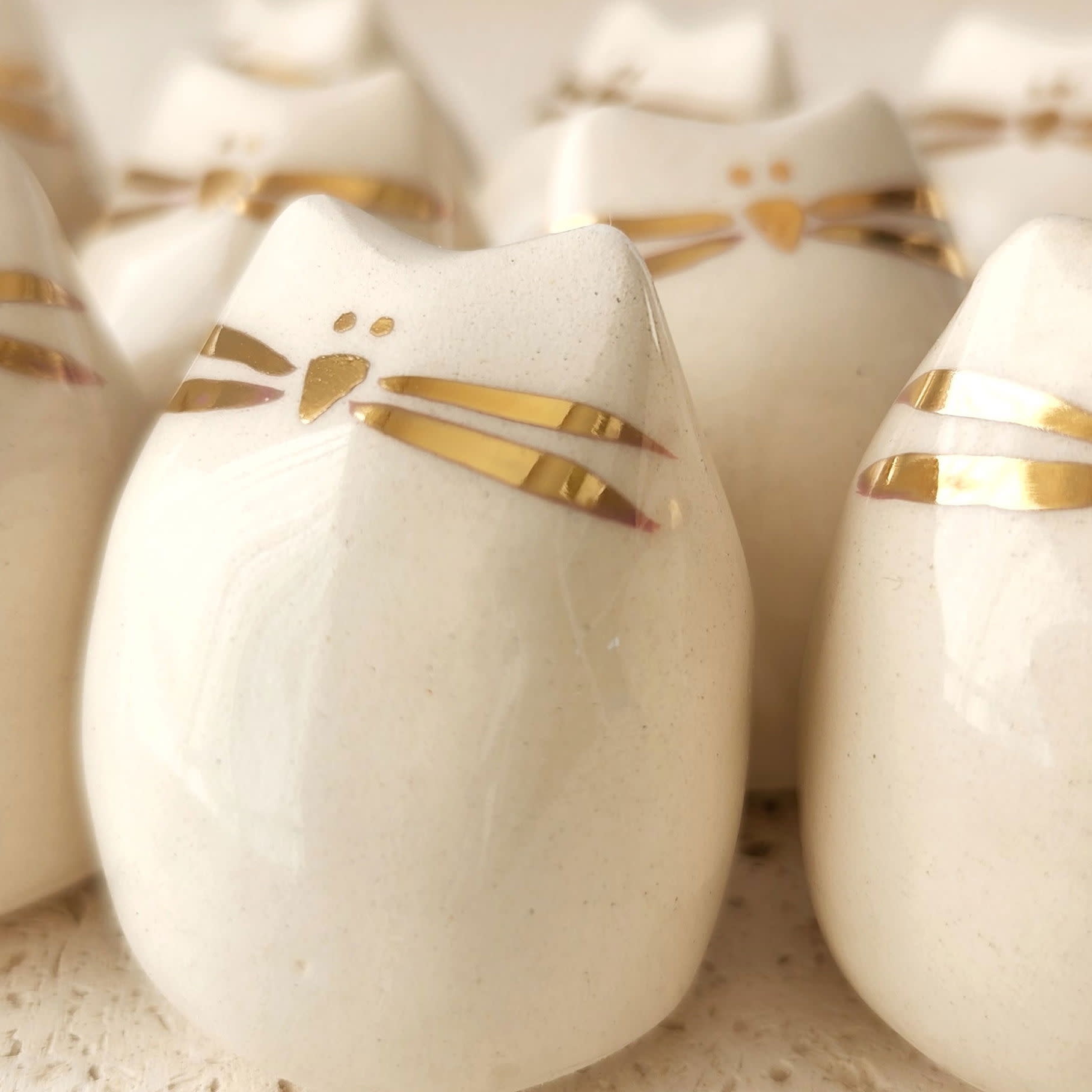 Picuru ceramicas Picuru Ceramicas, Amulett Kätzchen, weiss/gold