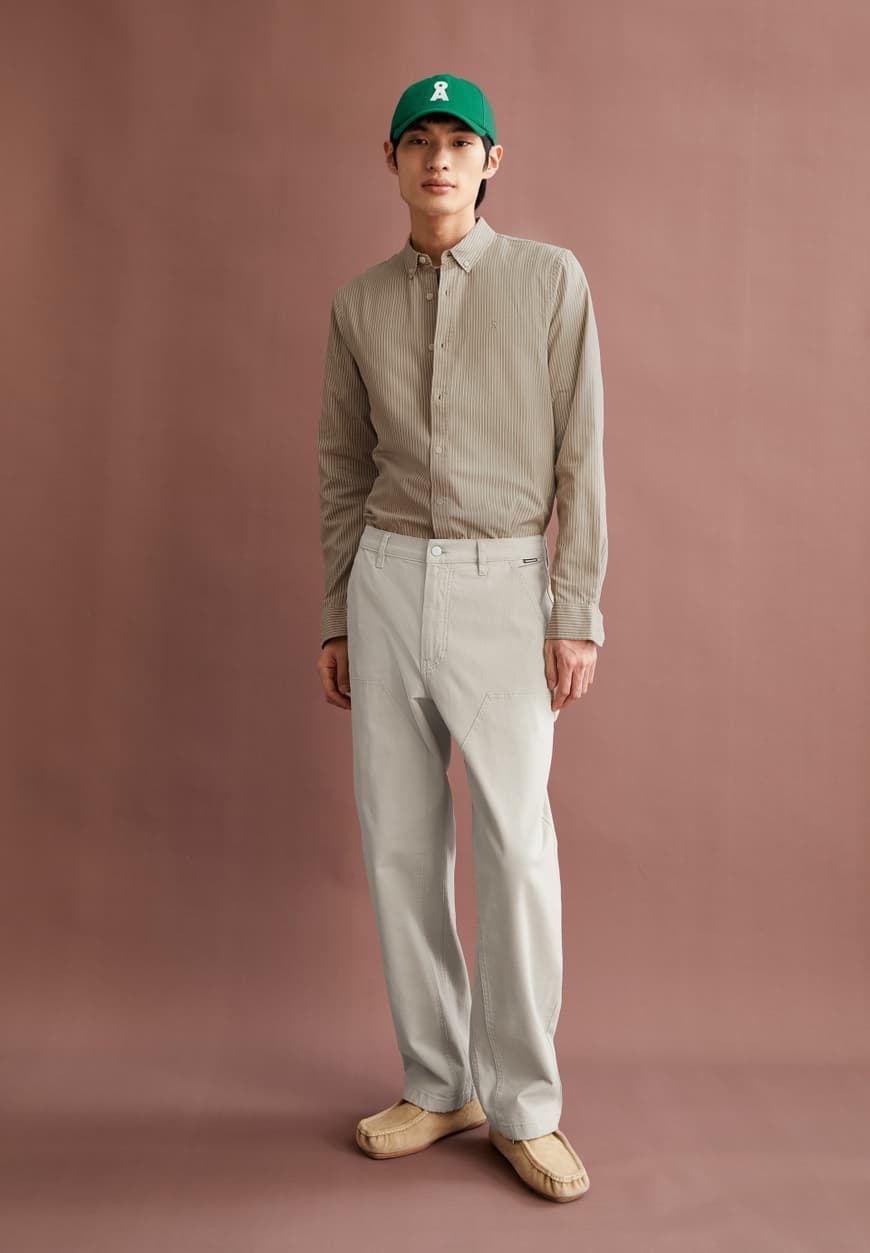 Armedangels Armedangels, Quaasa Stripes, light sage-oatmilk, S