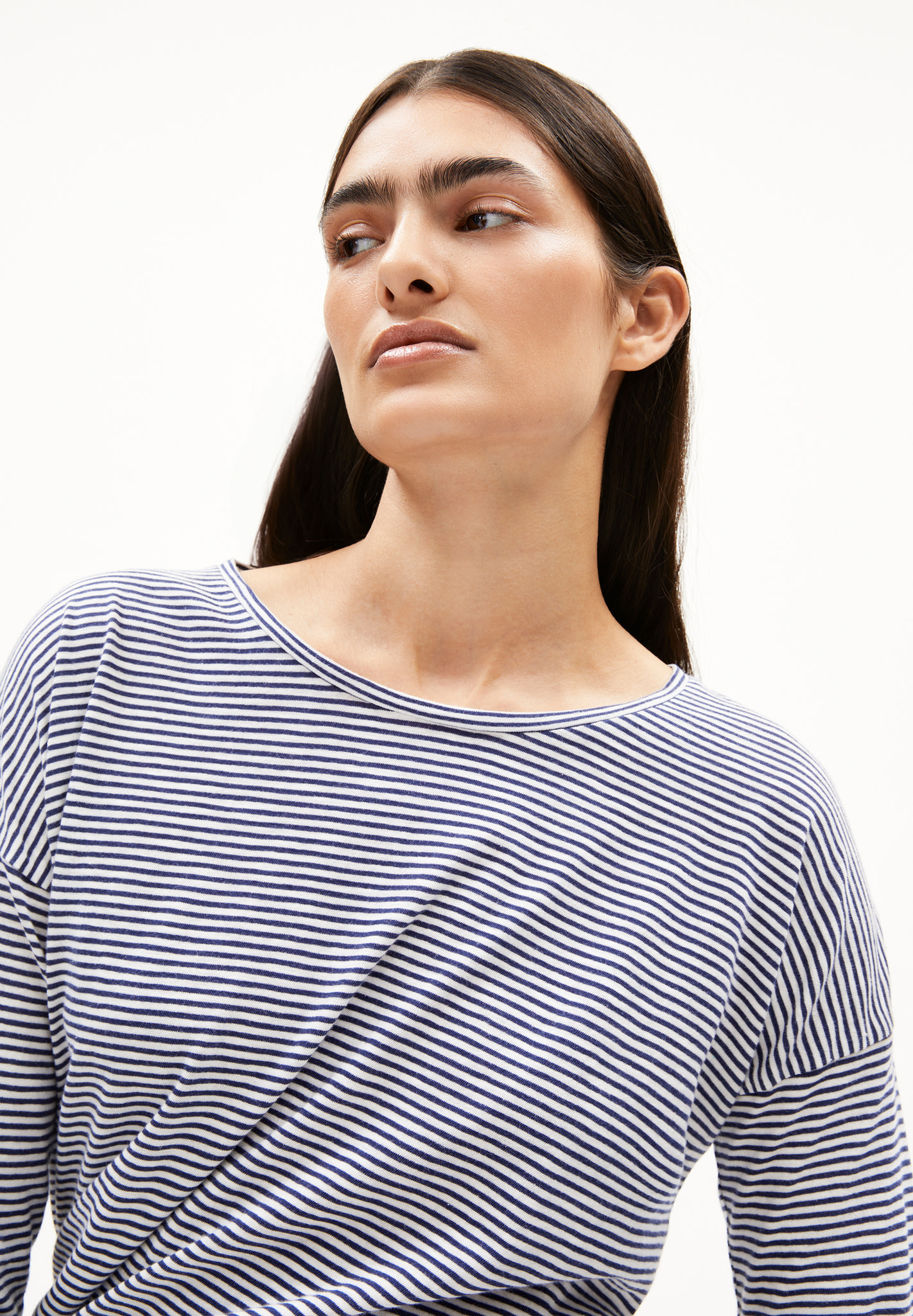 Armedangels Armedangels, Xianaa Stripes, oatmilk-blue noon, L