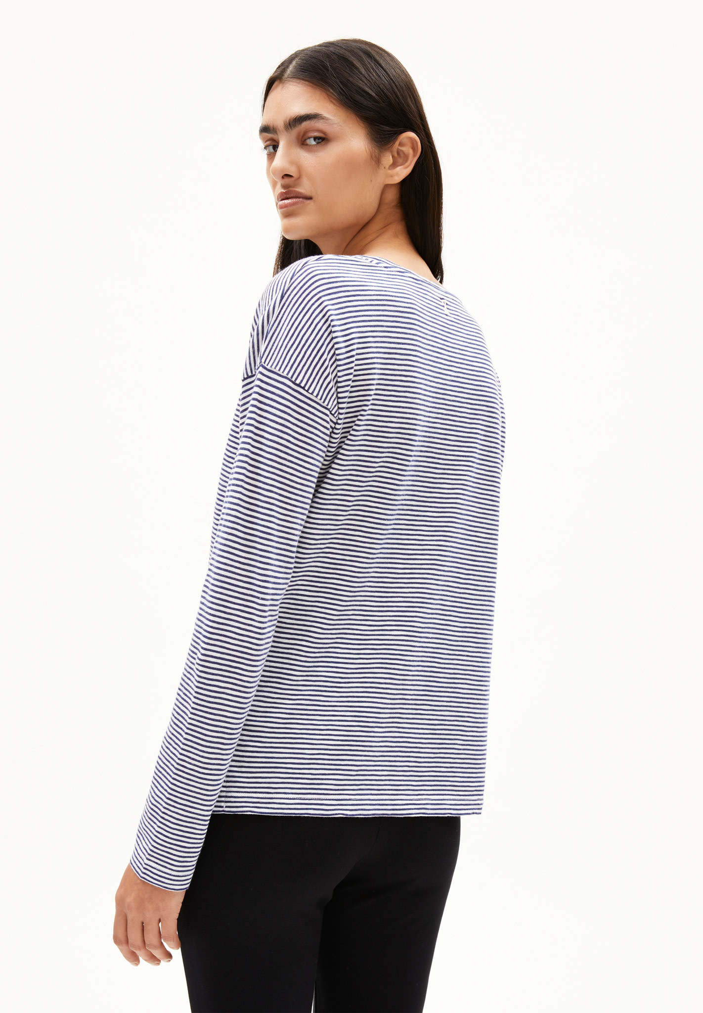 Armedangels Armedangels, Xianaa Stripes, oatmilk-blue noon, S