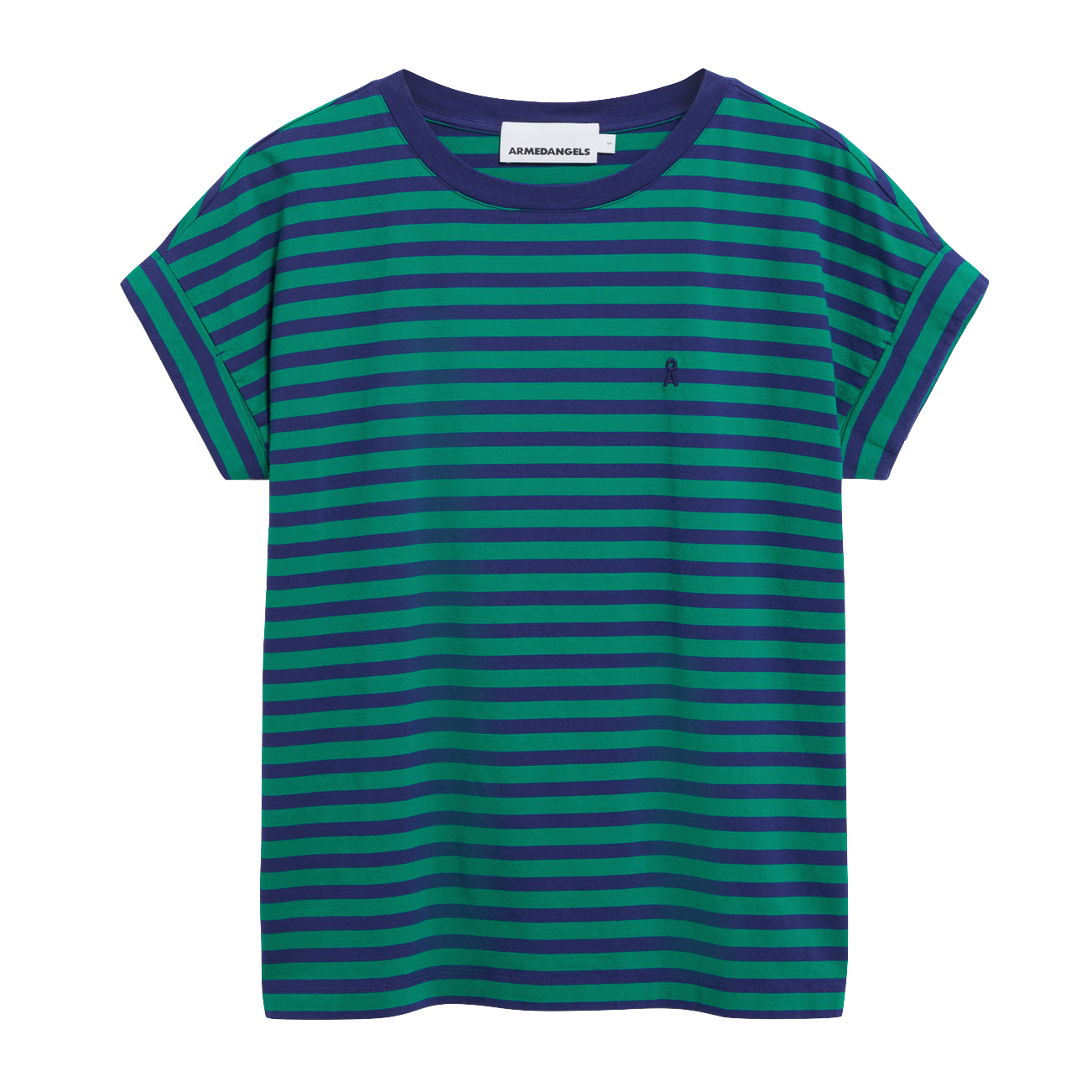 Armedangels Armedangels, Idaara Stripes, emerald green-blue noon, L