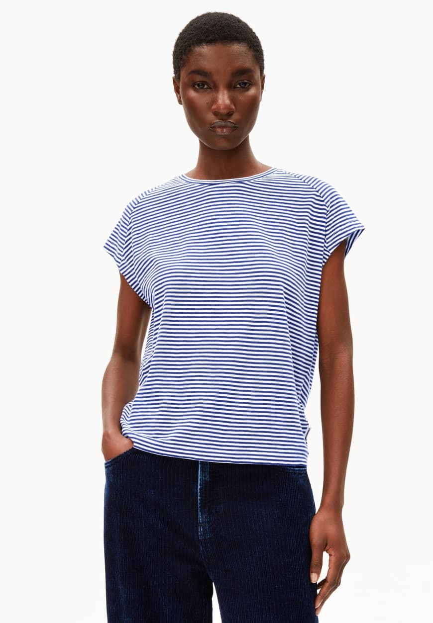 Armedangels Armedangels, Oneliaa Stripes, oatmilk-blue noon, L