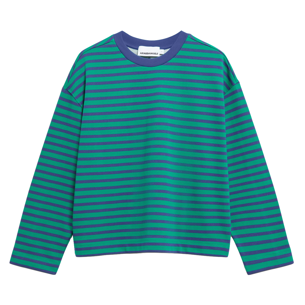 Armedangels Armedangels, Frankaa Maarlen Stripe, emerald green-blue noon, S