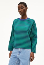 Armedangels Armedangels, Frankaa Maarlen Stripe, emerald green-blue noon, S