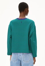 Armedangels Armedangels, Frankaa Maarlen Stripe, emerald green-blue noon, XS