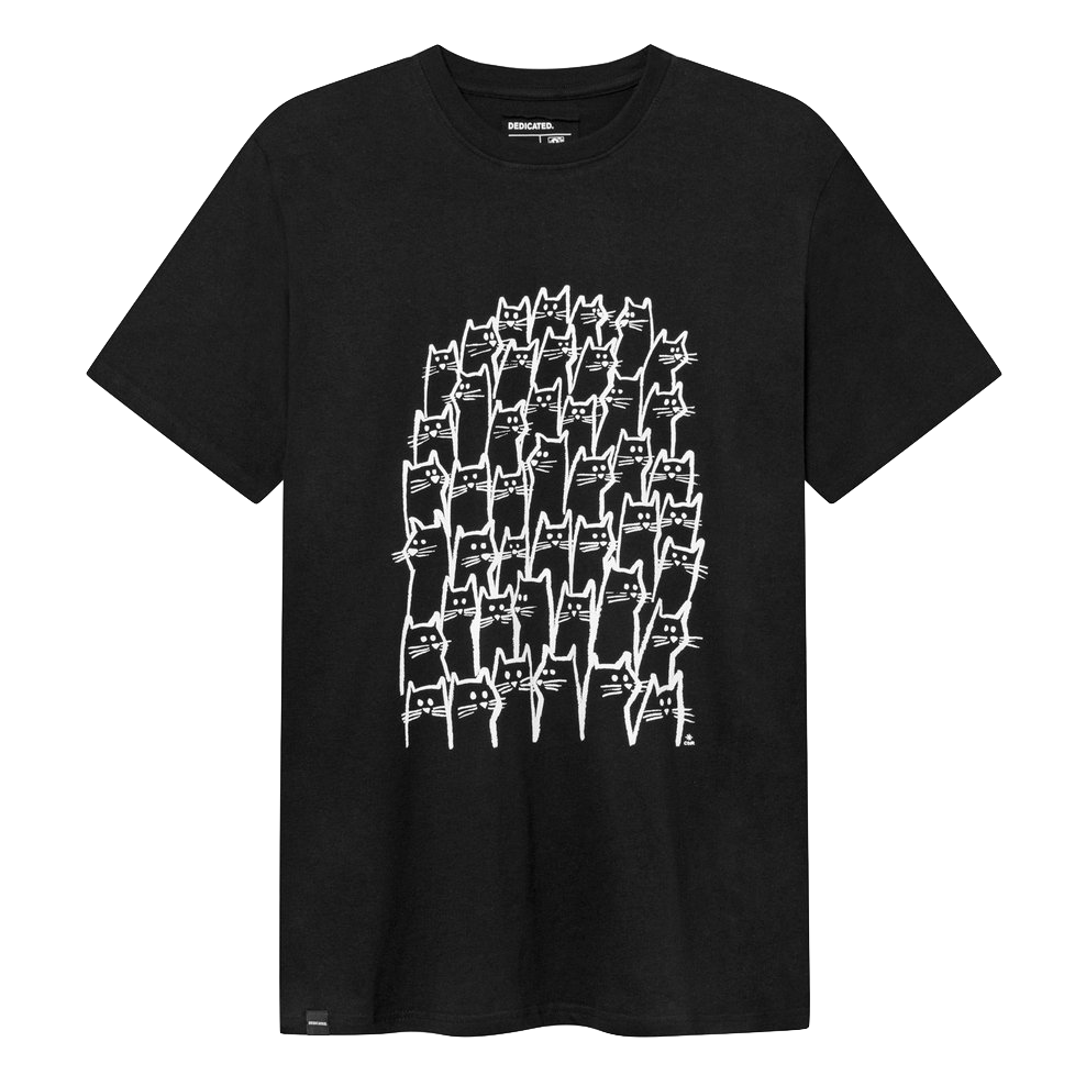 Dedicated Dedicated, Stockholm Cat Crowd, black, S