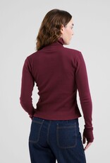 Dedicated Dedicated, Malma LS Rib Top, fig red, L