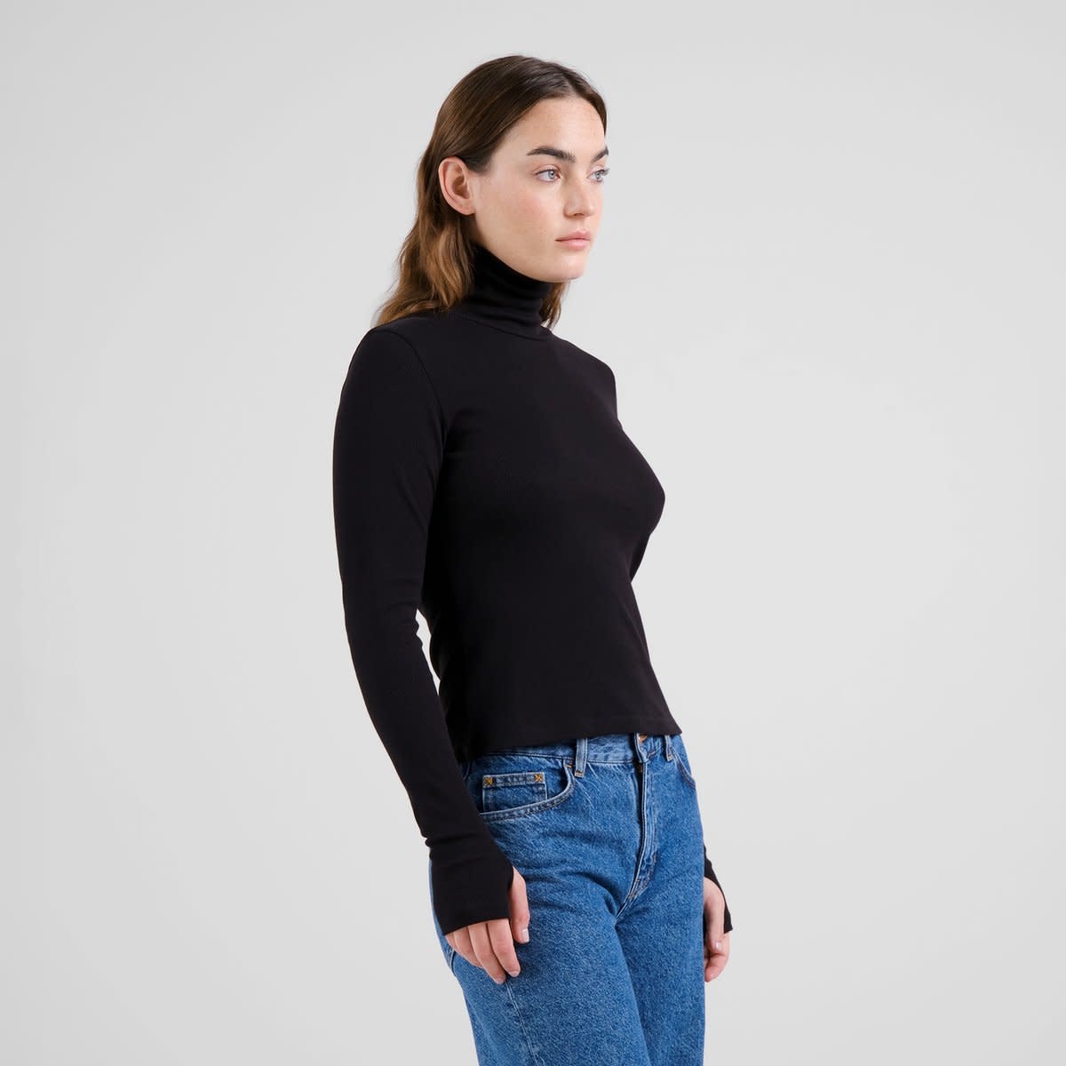 Dedicated Dedicated, Malma LS Rib Top, black, L