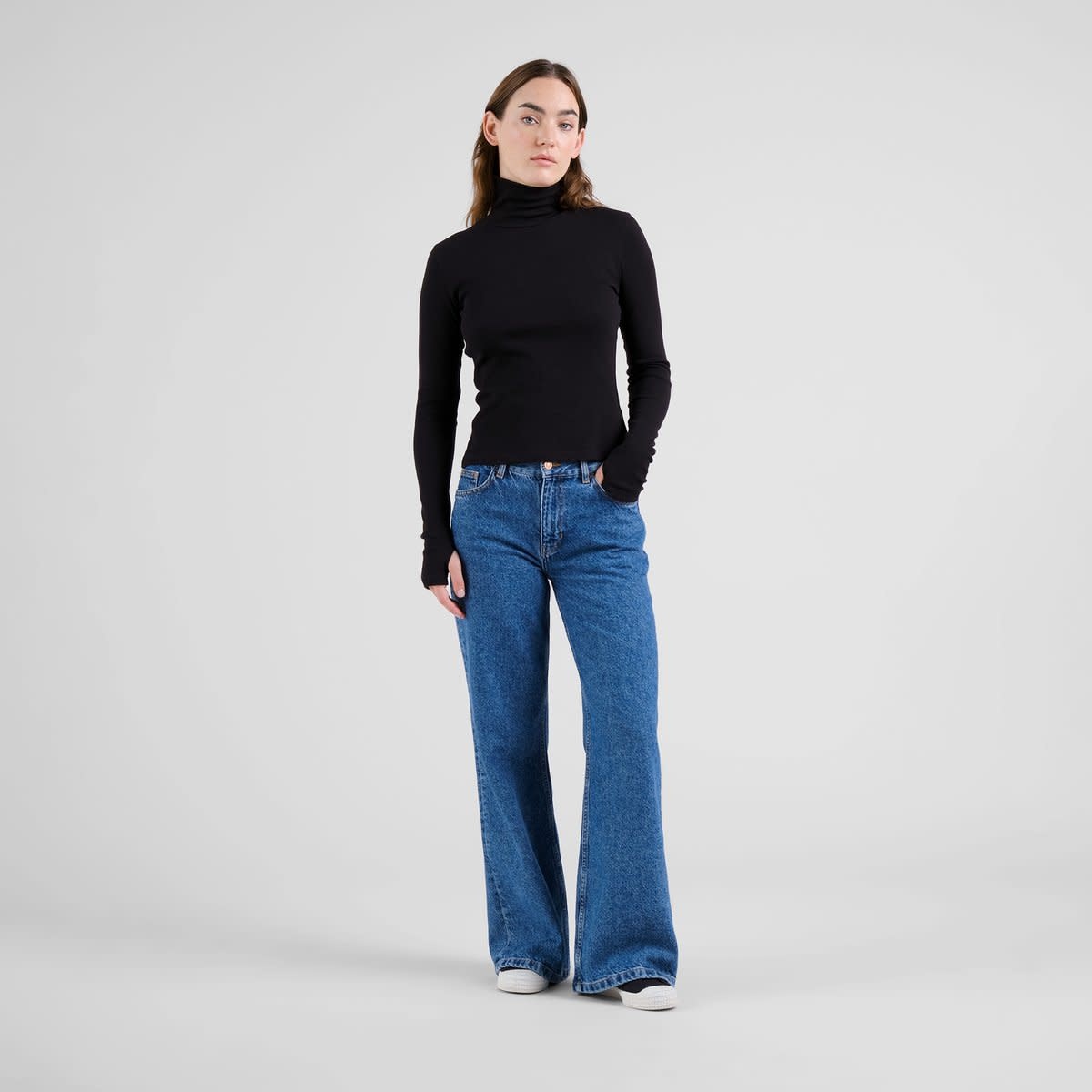 Dedicated Dedicated, Malma LS Rib Top, black, L
