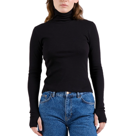 Dedicated Dedicated, Malma LS Rib Top, black, M