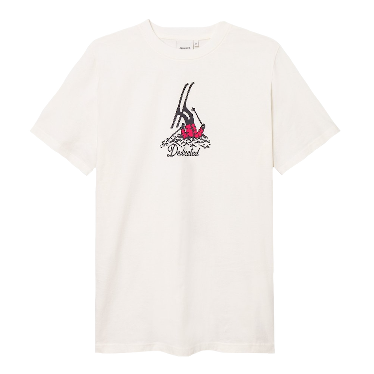 Dedicated Dedicated, Stockholm T-Shirt Fallen Skier, off white, M