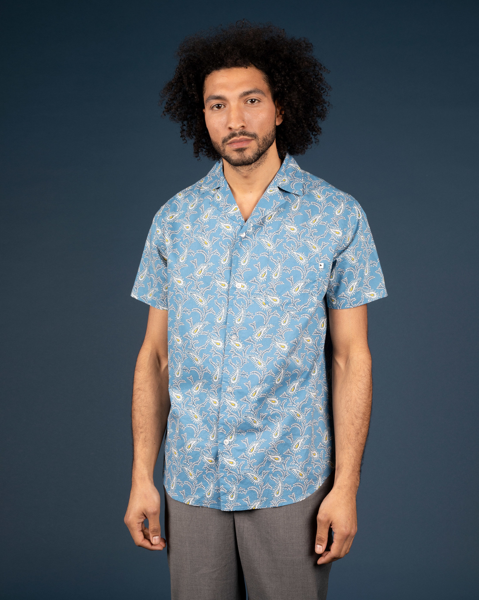 Wemoto Wemoto, Robinson Camp Shirt, blue, XL