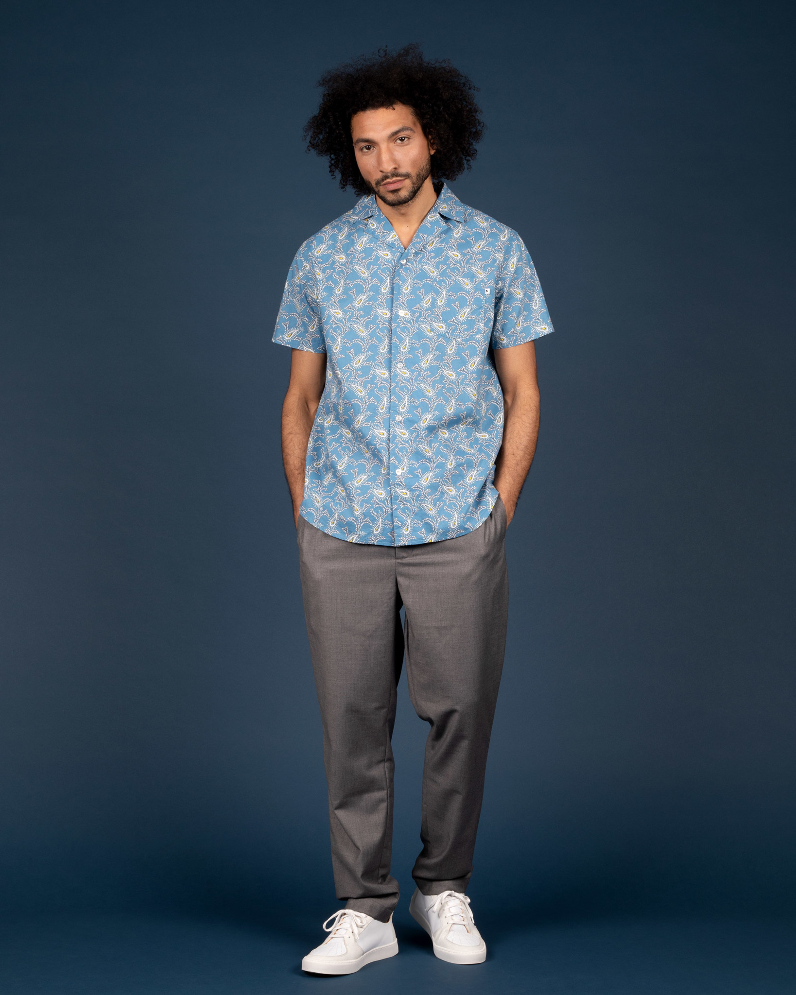 Wemoto Wemoto, Robinson Camp Shirt, blue, XL