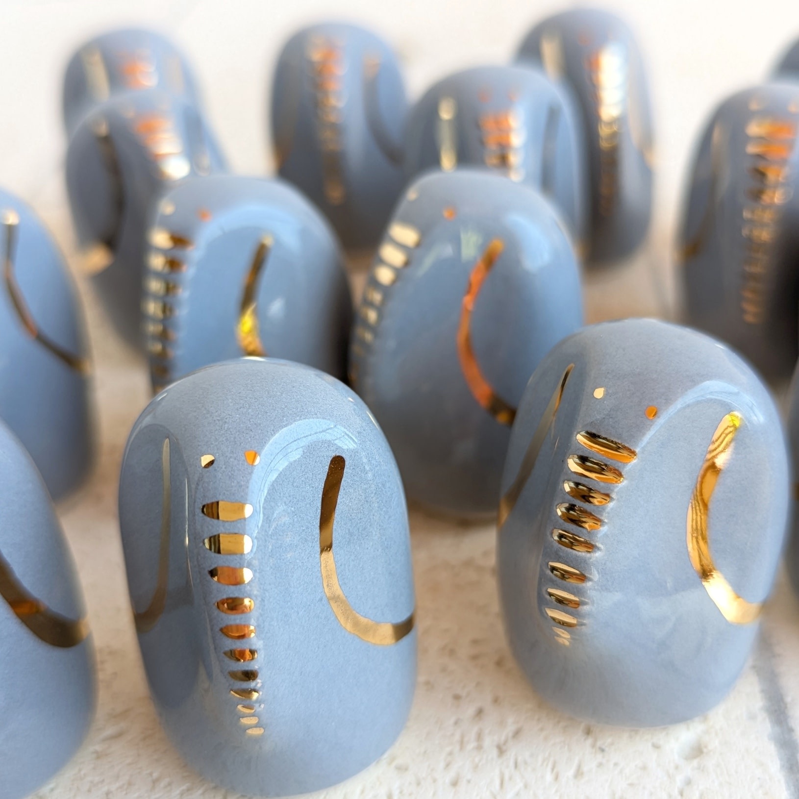 Picuru ceramicas Picuru Ceramicas, Amulett Elefant, grau/gold