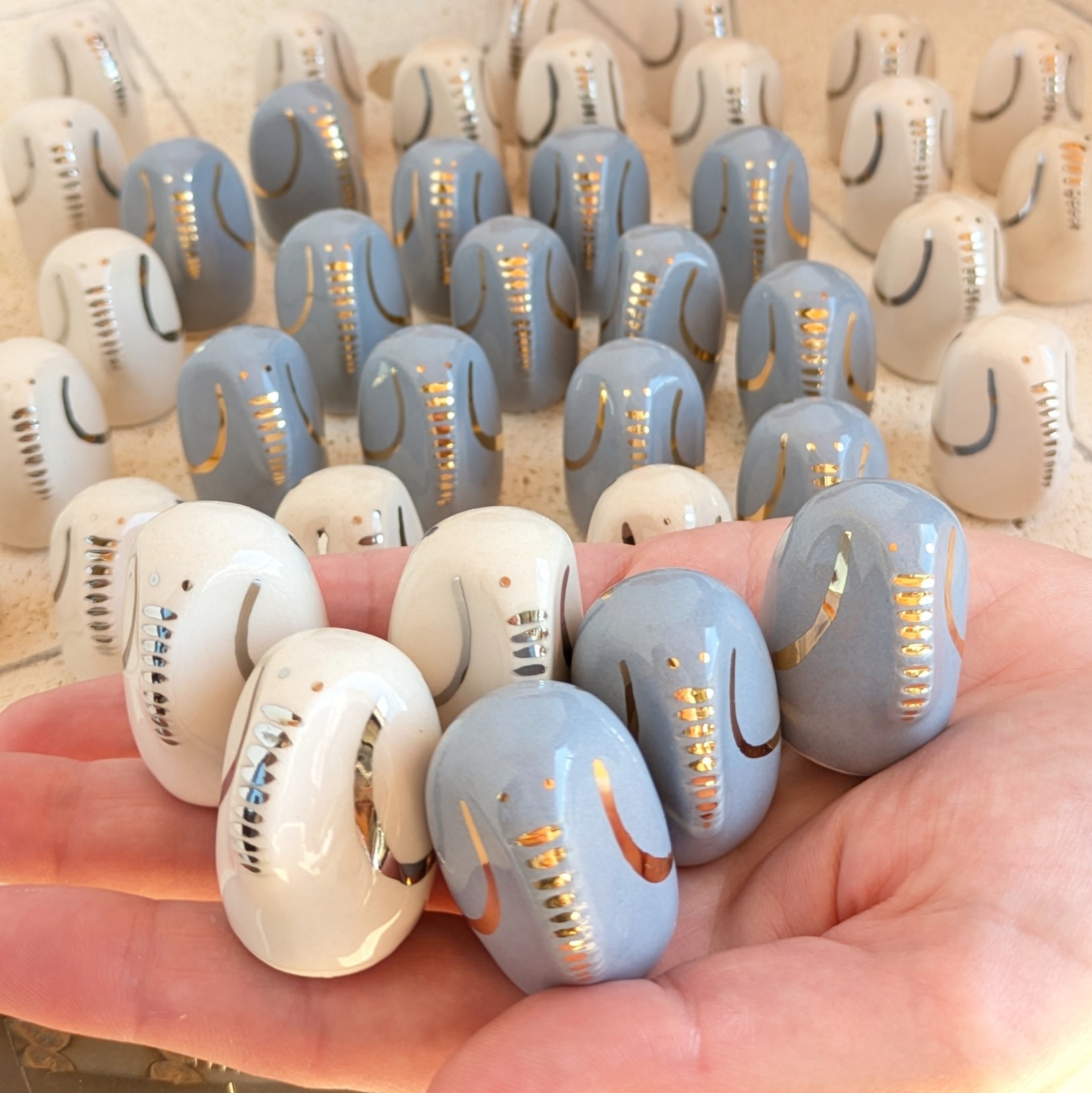 Picuru ceramicas Picuru Ceramicas, Amulett Elefant, weiss/silber