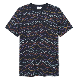 Dedicated Dedicated, Stockholm T-Shirt Line Mountains AOP, black, S