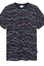 Dedicated Dedicated, Stockholm T-Shirt Line Mountains AOP, black, M