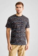 Dedicated Dedicated, Stockholm T-Shirt Line Mountains AOP, black, M