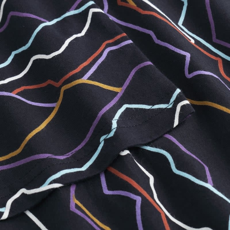 Dedicated Dedicated, Stockholm T-Shirt Line Mountains AOP, black, L