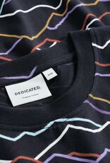 Dedicated Dedicated, Stockholm T-Shirt Line Mountains AOP, black, XL