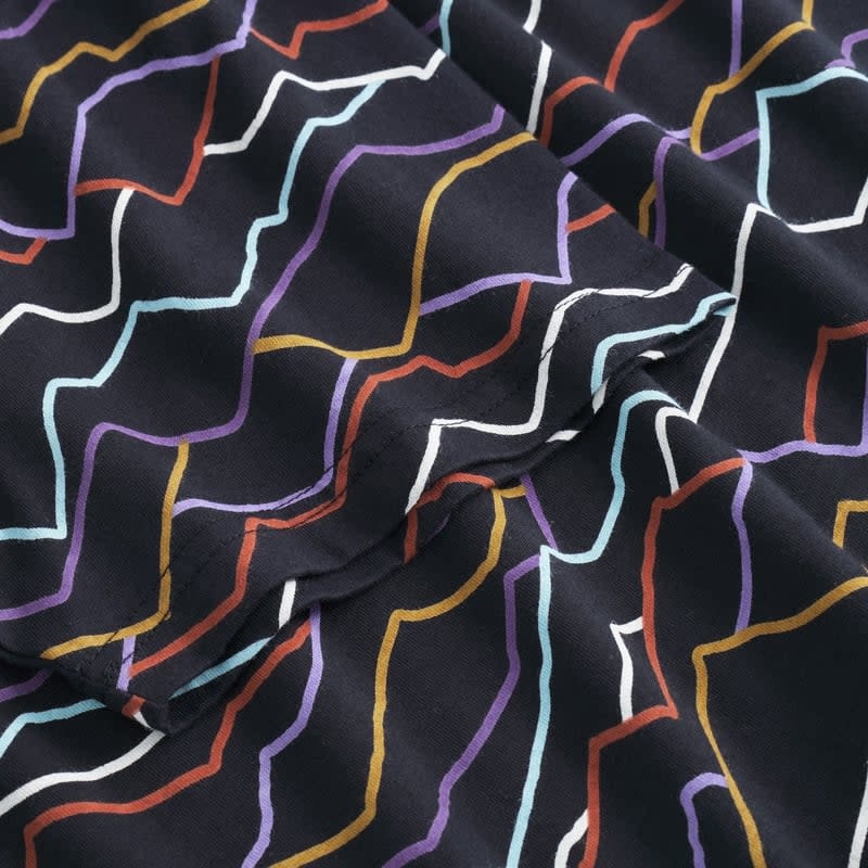 Dedicated Dedicated, Stockholm T-Shirt Line Mountains AOP, black, XL