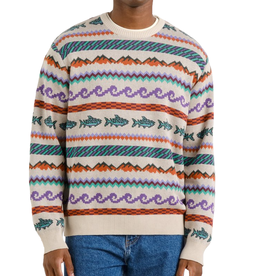 Dedicated Dedicated, Mora Sweater Fair Isle Trout, oat white, L
