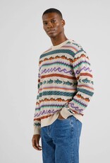 Dedicated Dedicated, Mora Sweater Fair Isle Trout, oat white, XL