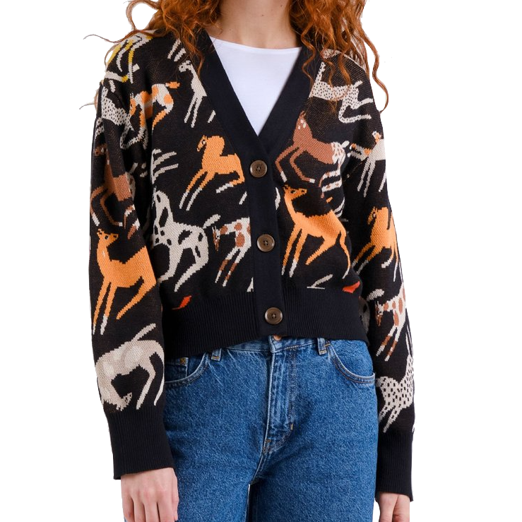 Dedicated Dedicated, Kanan Cardigan Mustang Party, black, L