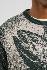 Dedicated Dedicated, Mora Sweater Jumping Trout, dark green, L
