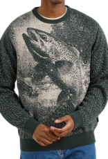 Dedicated Dedicated, Mora Sweater Jumping Trout, dark green, M