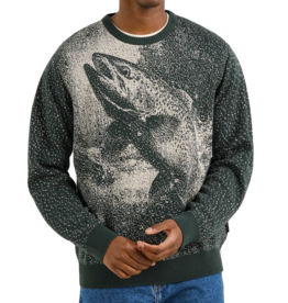 Dedicated Dedicated, Mora Sweater Jumping Trout, dark green, M
