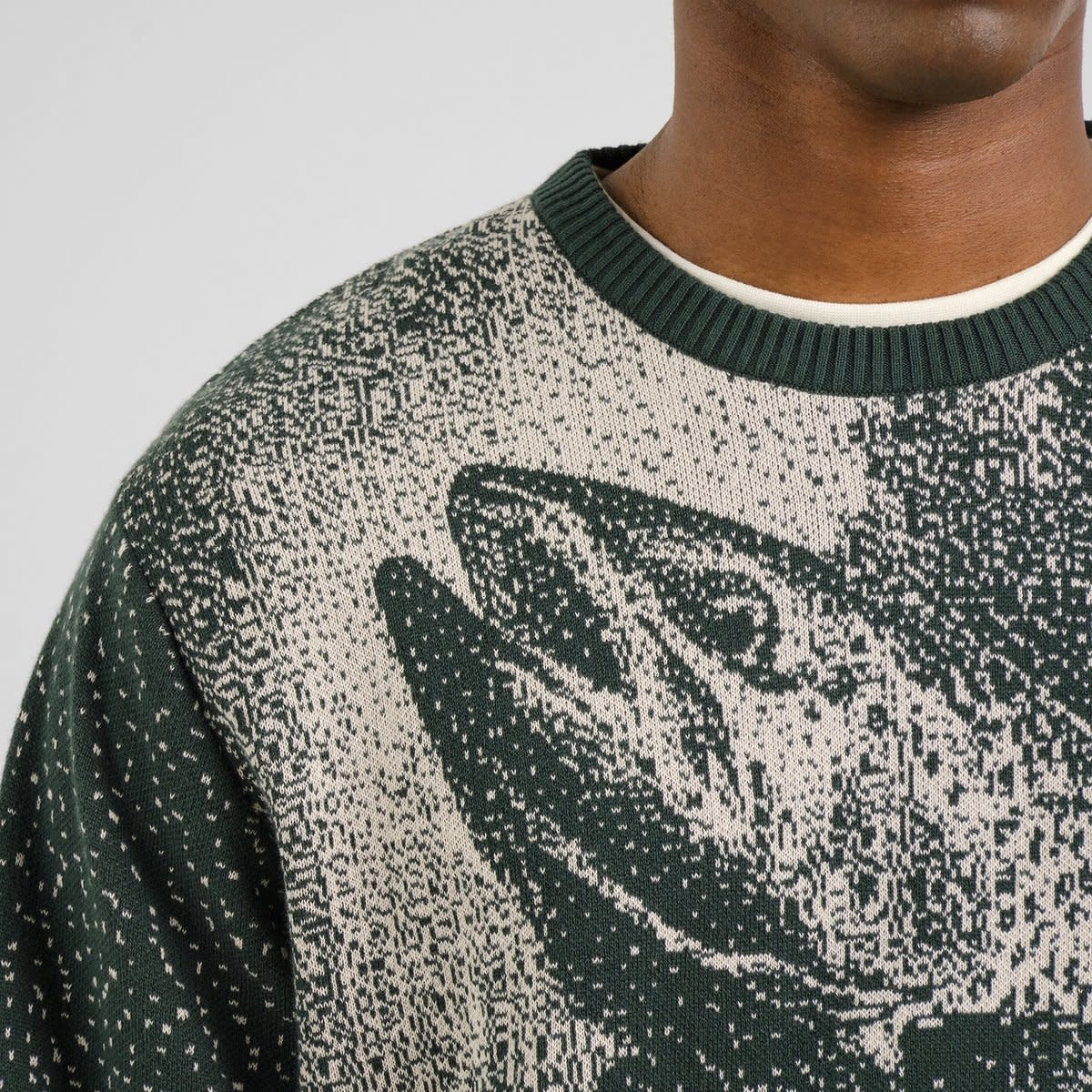 Dedicated Dedicated, Mora Sweater Jumping Trout, dark green, M