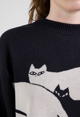 Dedicated Dedicated, Limhamn Sweater Kittens, black, XS