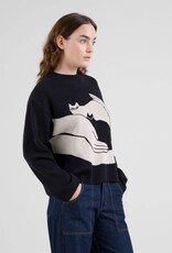 Dedicated Dedicated, Limhamn Sweater Kittens, black, XS