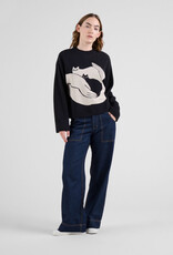 Dedicated Dedicated, Limhamn Sweater Kittens, black, XS