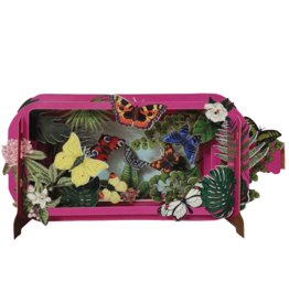 Alljoy Alljoy, Message in a Bottle, butterflies, pink