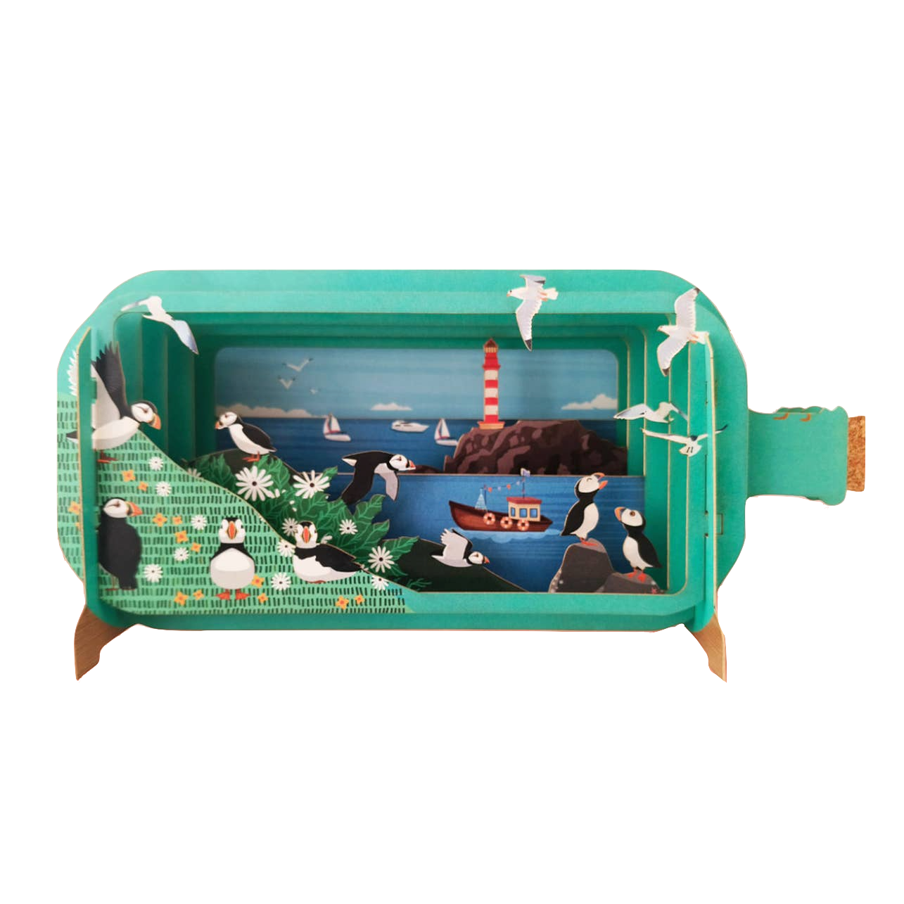 Alljoy Alljoy, Message in a Bottle, greeting puffin