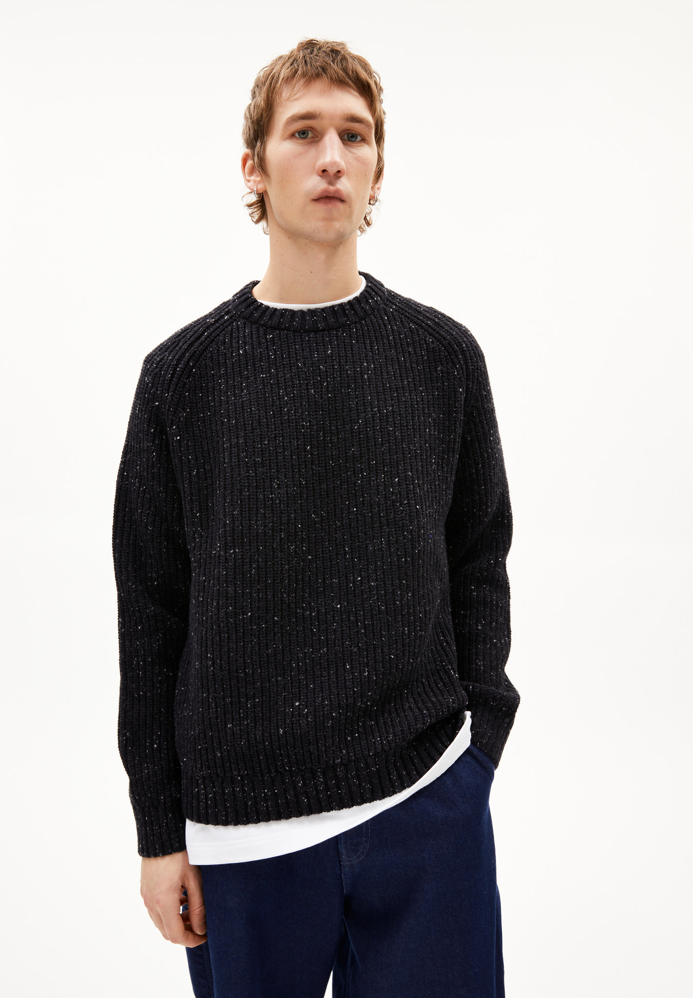 Armedangels Armedangels, Kiaano Tweed, black-oatmilk, S