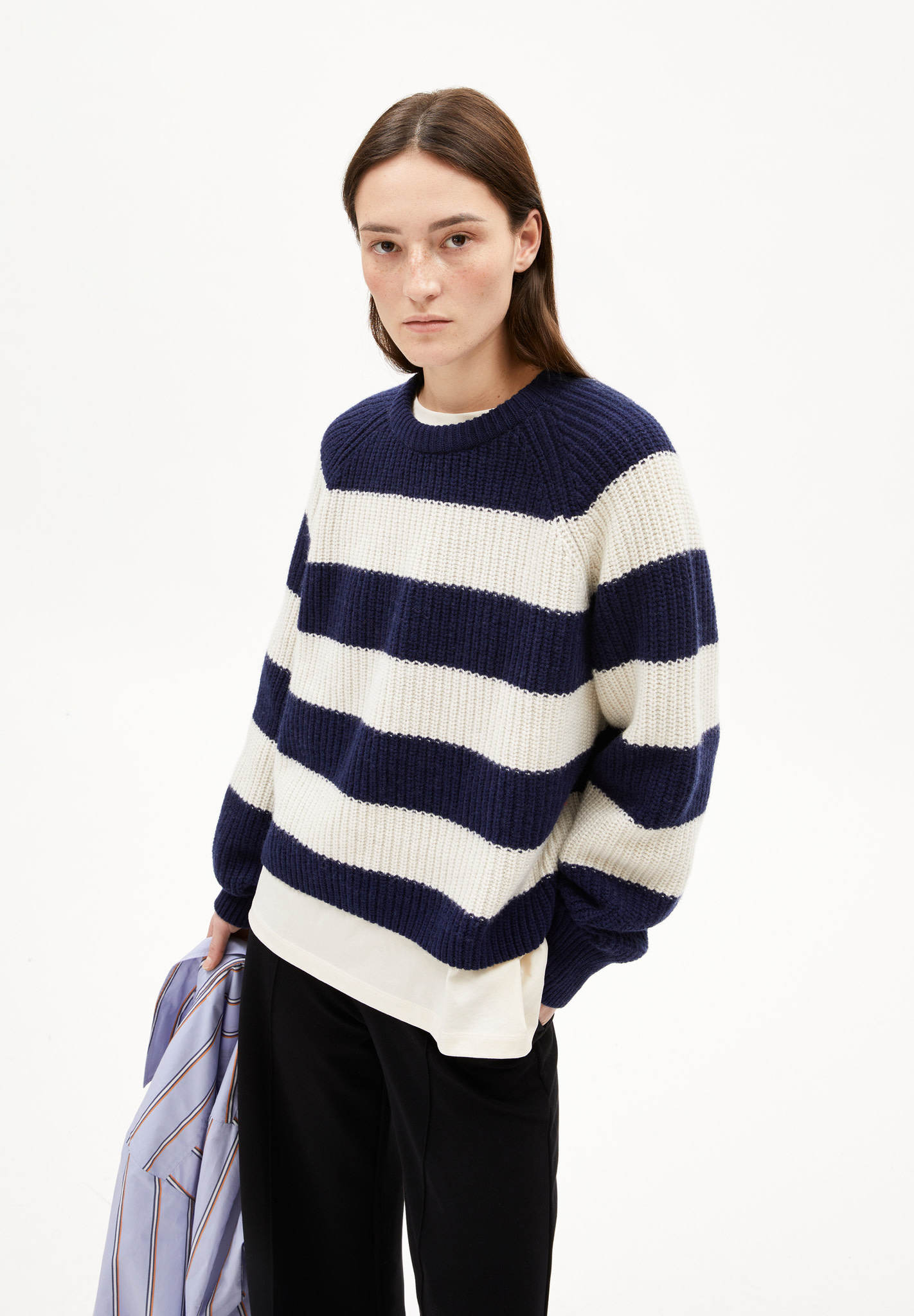 Armedangels Armedangels, Kaagi Stripes, tinted navy, M