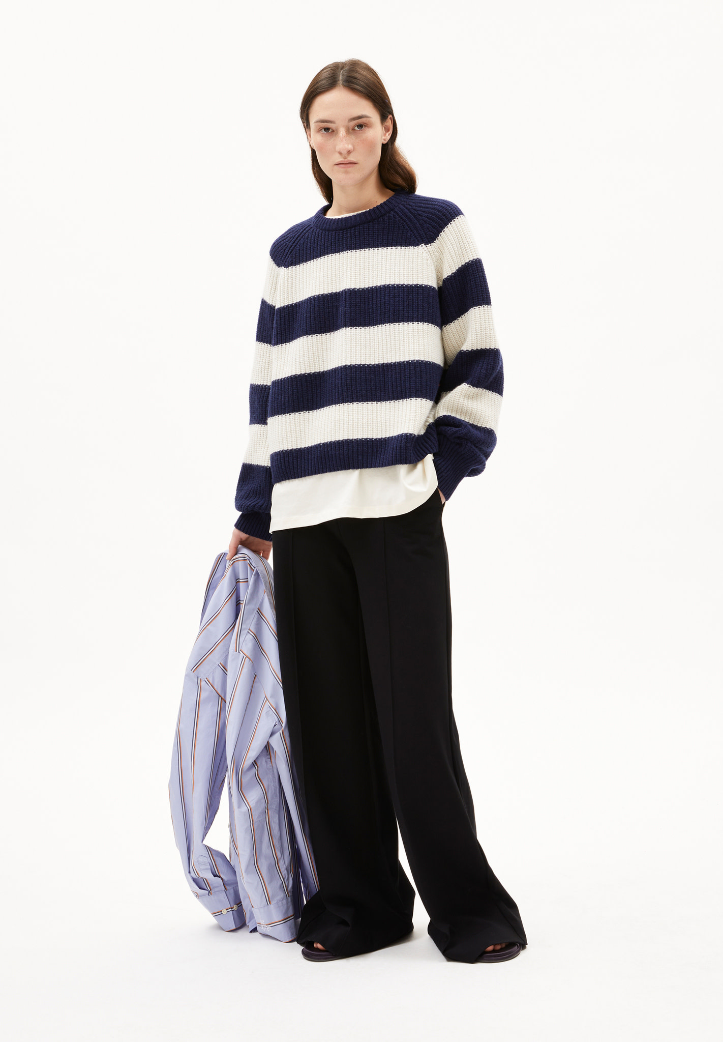 Armedangels Armedangels, Kaagi Stripes, tinted navy, M