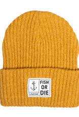 Lakor Lakor, Fish or Die Beanie, yellow