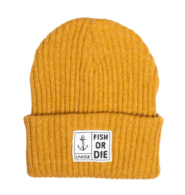 Lakor Lakor, Fish or Die Beanie, yellow
