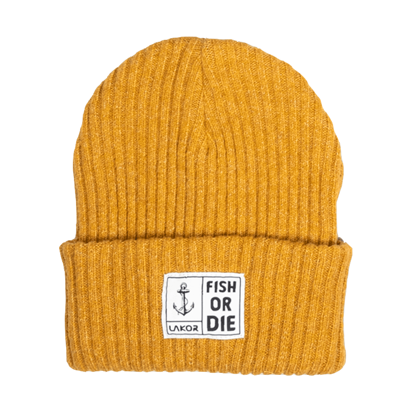 Lakor Lakor, Fish or Die Beanie, yellow