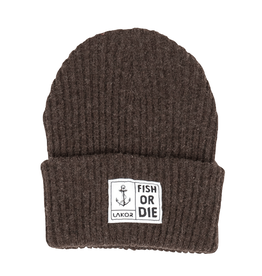 Lakor Lakor, Fish or Die Beanie, dark brown