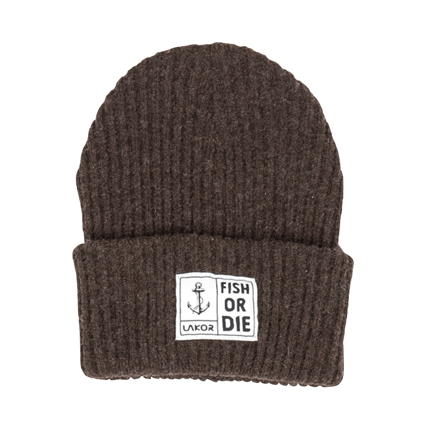Lakor Lakor, Fish or Die Beanie, dark brown