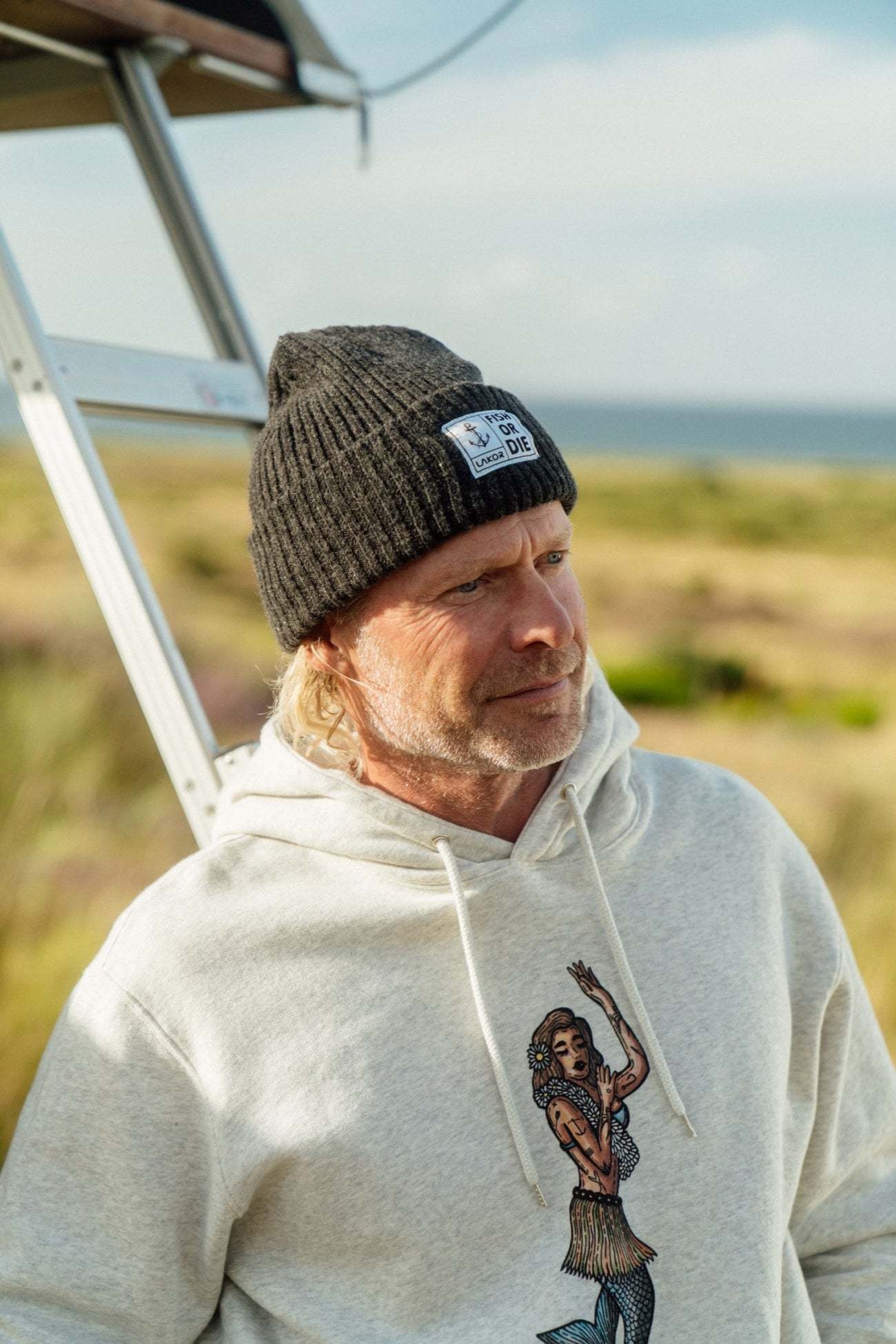Lakor Lakor, Fish or Die Beanie, dark brown