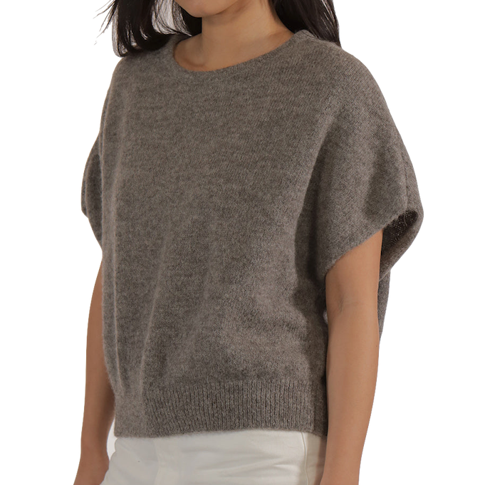 Les Racines du Ciel Les Racines du Ciel, Aube Sleevleess Sweater, drak grey, S