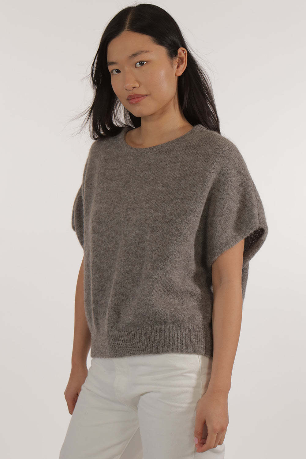 Les Racines du Ciel Les Racines du Ciel, Aube Sleevleess Sweater, drak grey, XS
