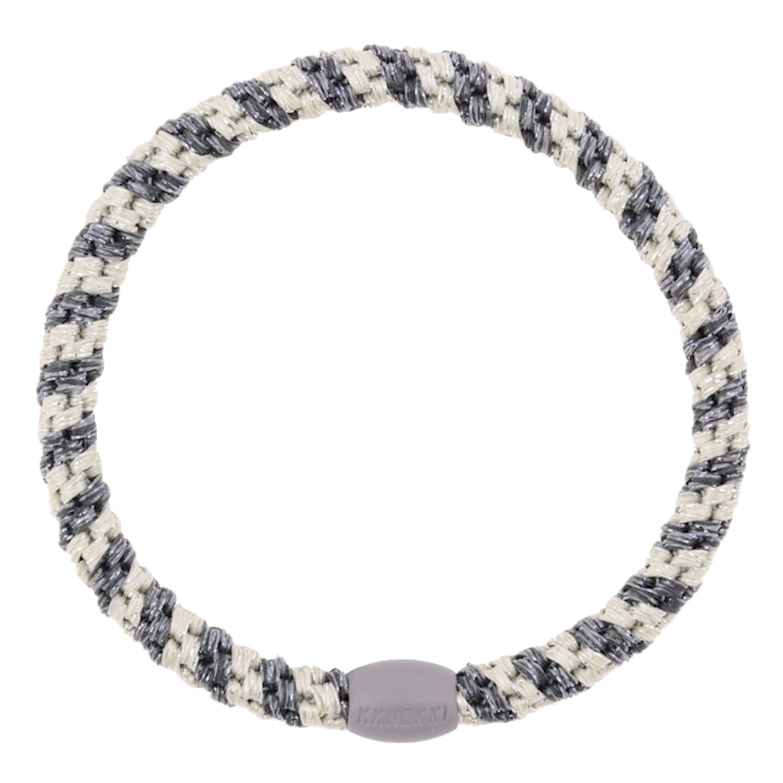 BonDep BonDep, Haargummi Slim, silver grey stripe