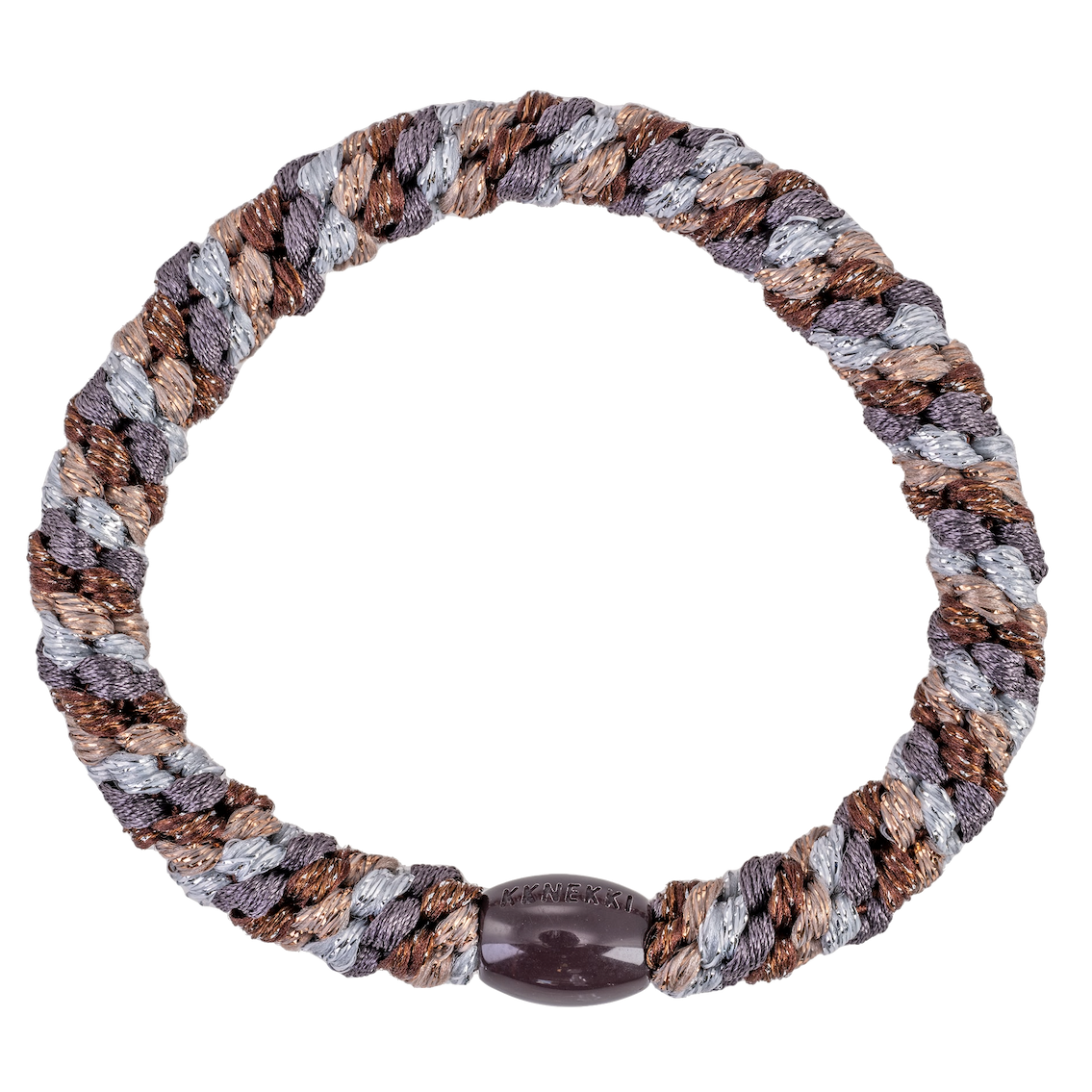 BonDep BonDep, Haargummi, mix brown silver glitter